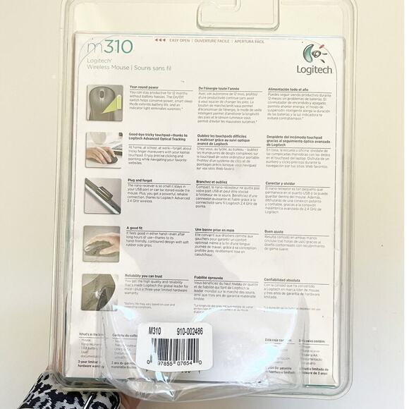 Logitech M310 (910001675) Ambidextrous Wireless Mouse -‎ Red Gloss * NEW SEALED - Picture 2 of 2